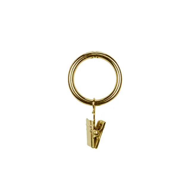 Curtain Clip Rings - Brushed Silver