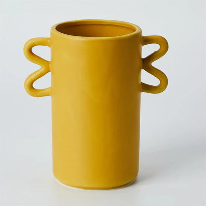 Cylinder Mustard Vase with Loops - PABOOM