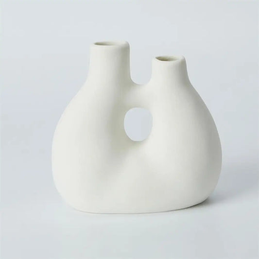 Donut Shape Double Stem Vase - PABOOM