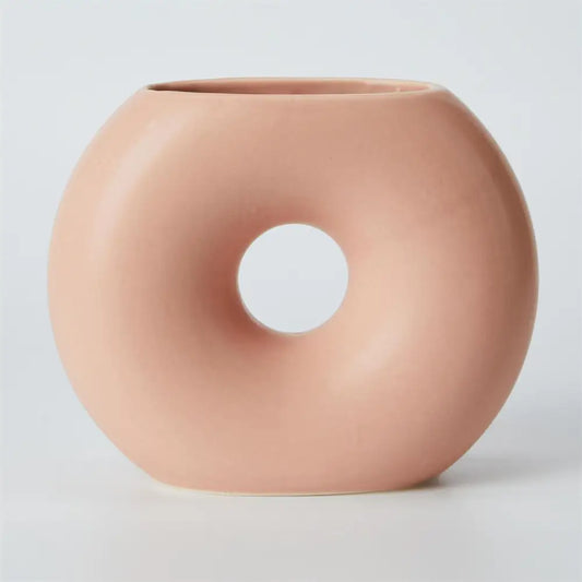 Donut Shape Pink Vase - PABOOM