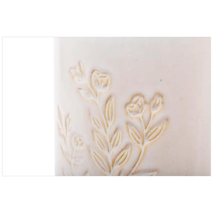 Embossed Botanical Mug White - PABOOM