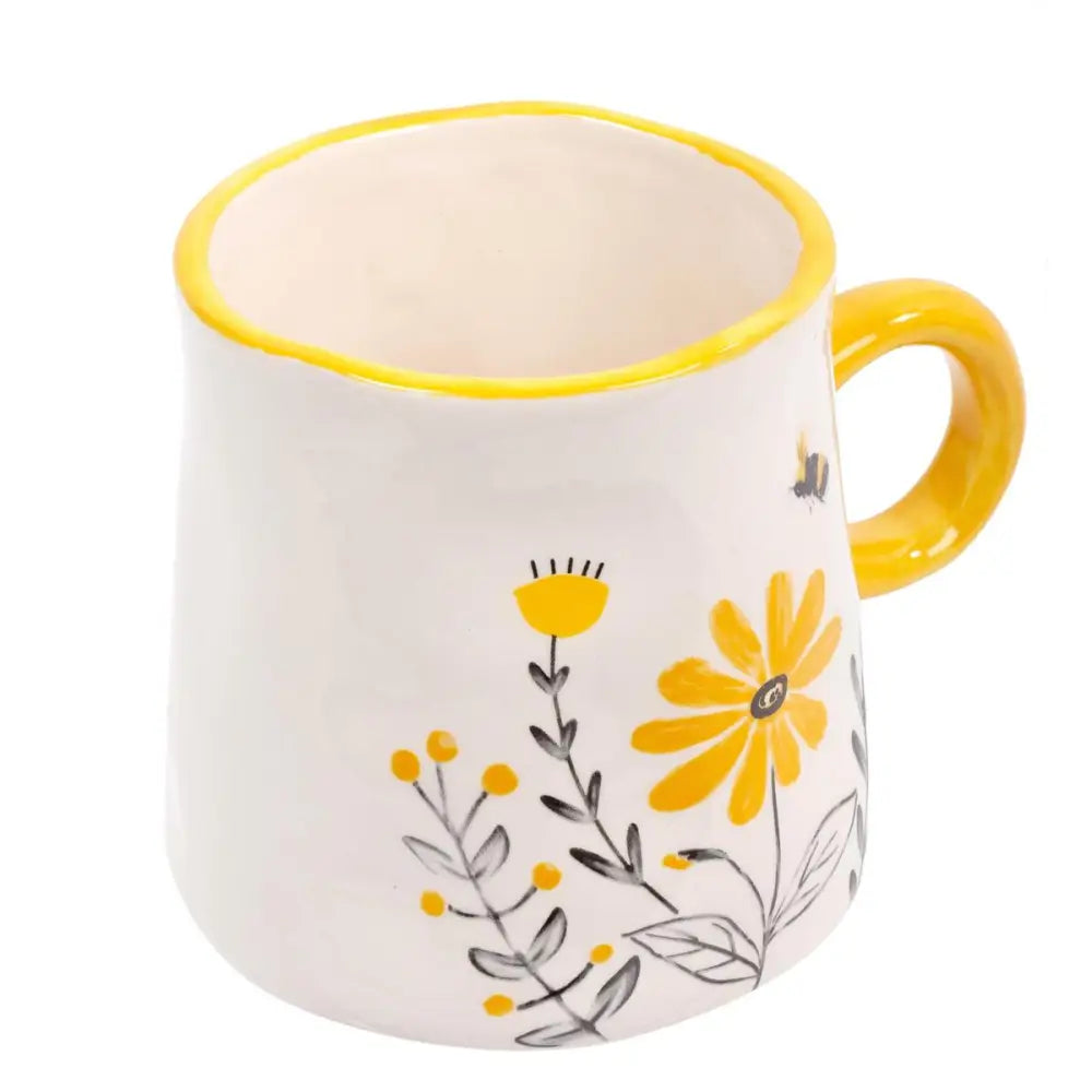 Floral Bee Ceramic Mug - PABOOM
