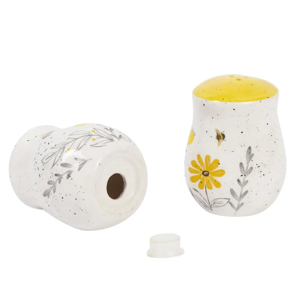 TRUU DESIGN - Floral Bee Salt + Pepper Shakers