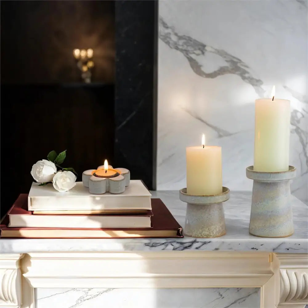 Flower Tea Light Holder White - PABOOM