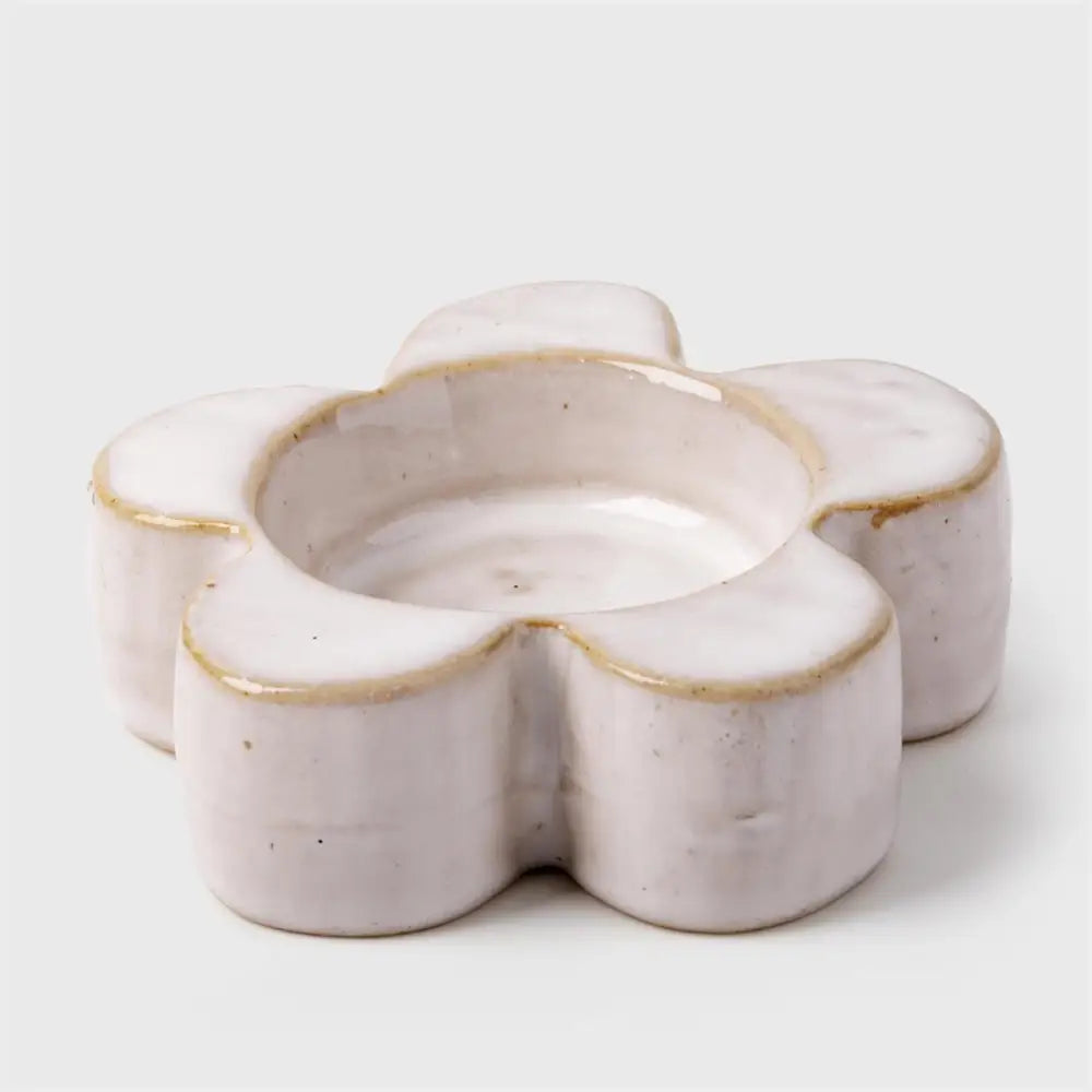 Flower Tea Light Holder White - PABOOM