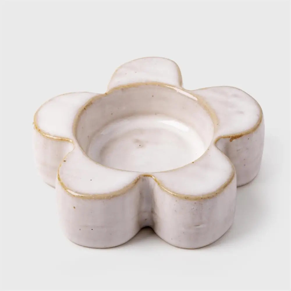 Flower Tea Light Holder White - PABOOM