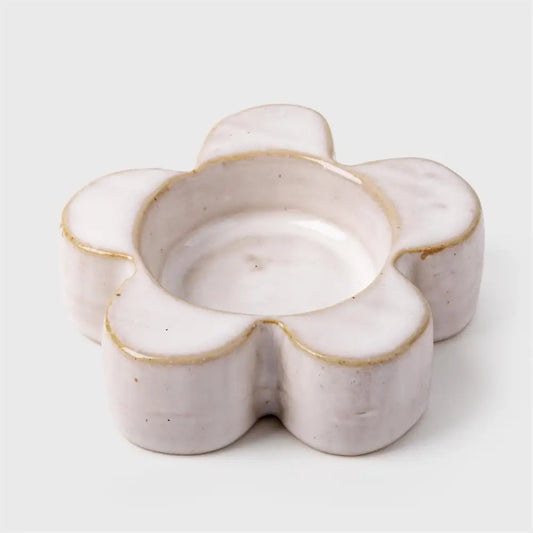 Flower Tea Light Holder White - PABOOM