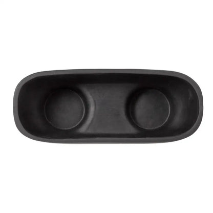 Footed Wide Black Planter Bowl - PABOOM