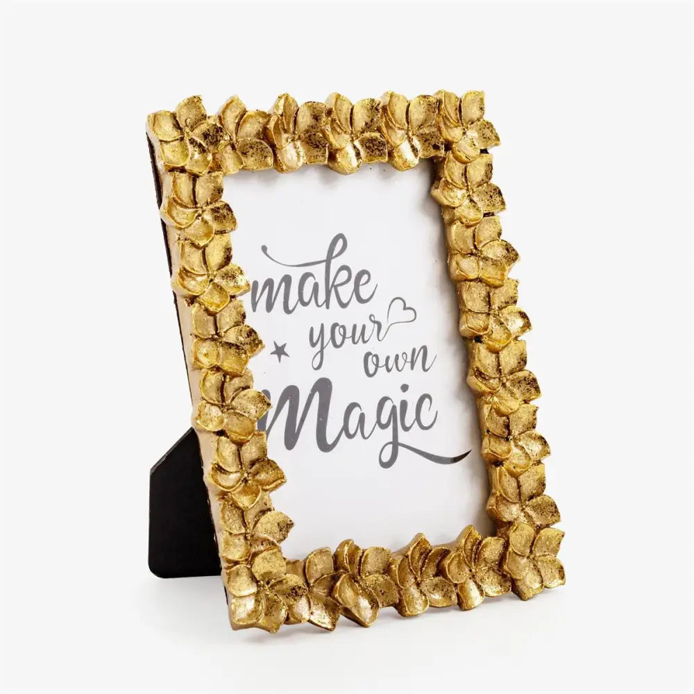 Gold 3D Flower Photo Frame - PABOOM