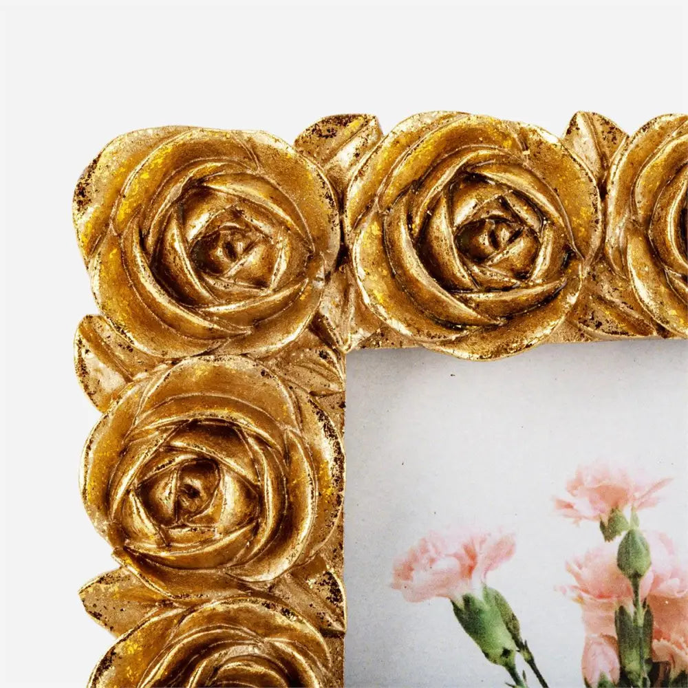 Gold 3D Rose Photo Frame - PABOOM
