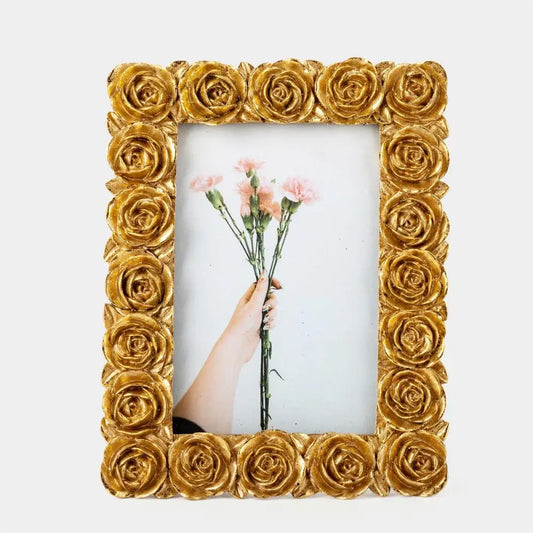 Gold 3D Rose Photo Frame - PABOOM