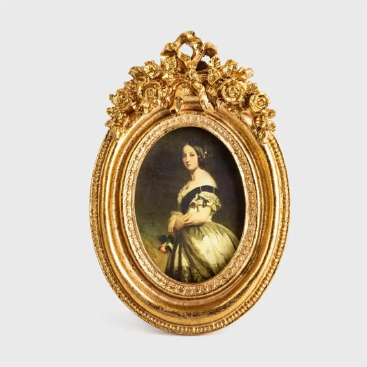 Gold 3D Vintage Oval Frame - PABOOM