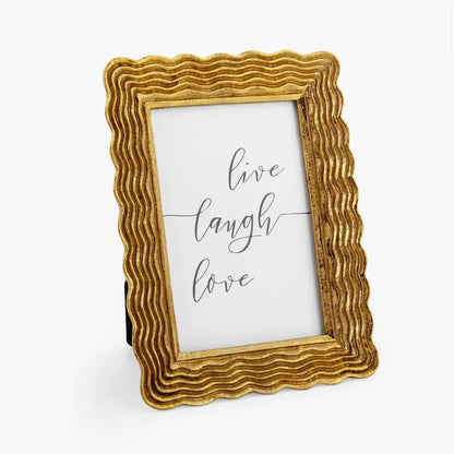 Gold 3D Wavy Photo Frame - PABOOM
