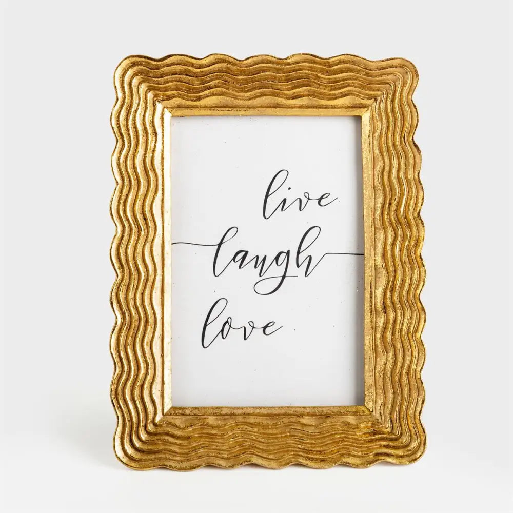 Gold 3D Wavy Photo Frame - PABOOM