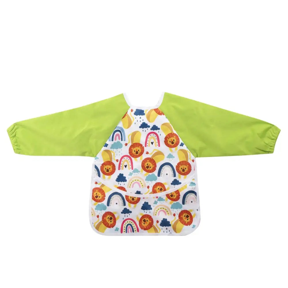 Green Lions Sleeved Bib - PABOOM