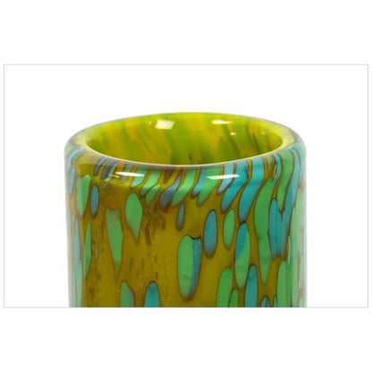 Green + Yellow Bubble Glass Vase Small - PABOOM
