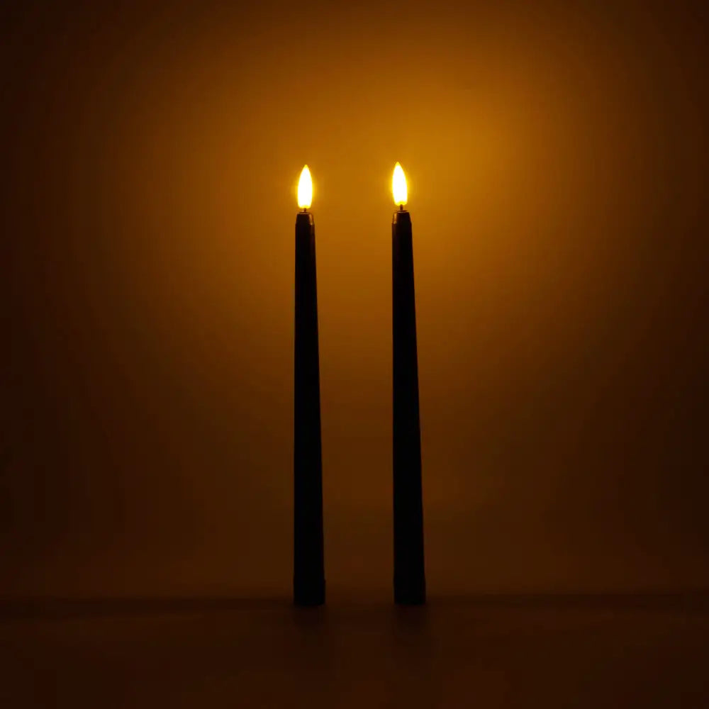 TRUU DESIGN - LED Taper Candles Black