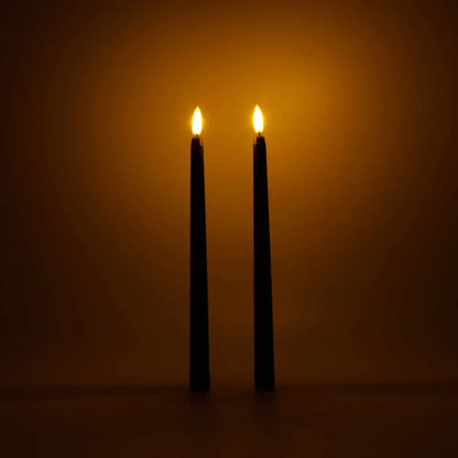 TRUU DESIGN - LED Taper Candles Black