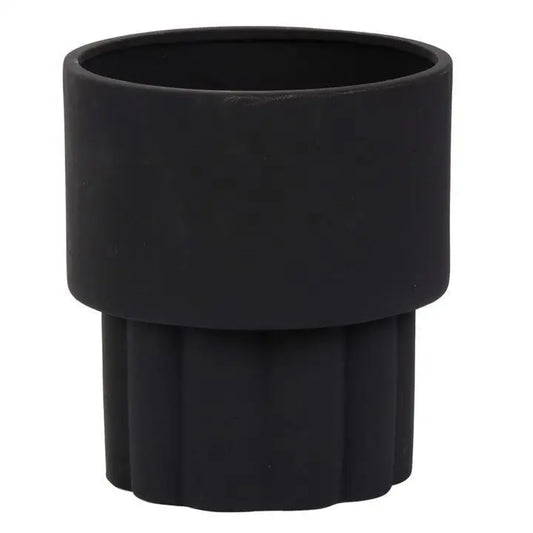 Matte Black Ceramic Planter - PABOOM