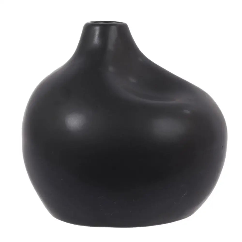 Matte Black Ceramic Vase - PABOOM