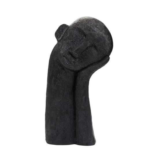 Matte Black Head Sculpture - PABOOM