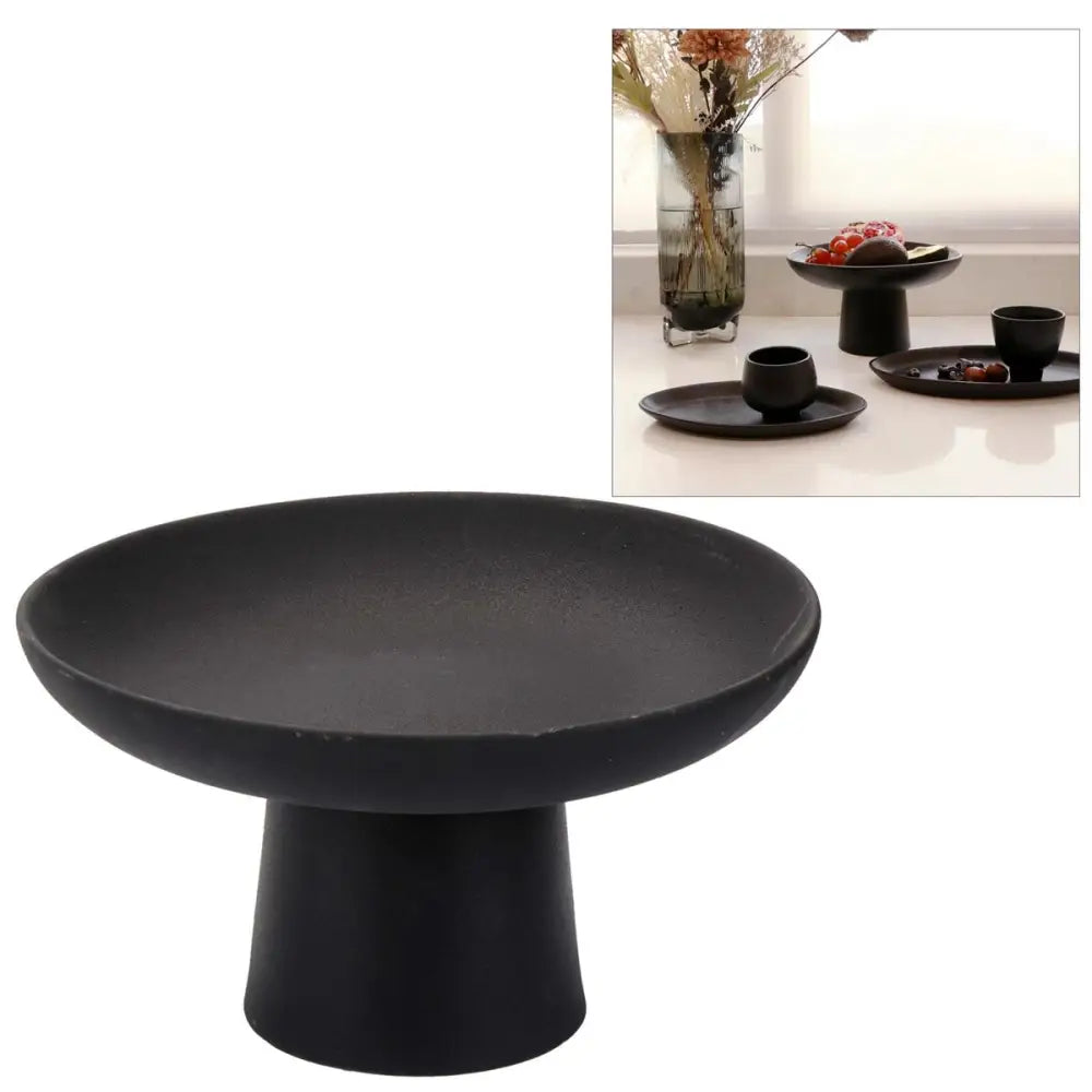 Matte Black Pedestal Bowl - PABOOM
