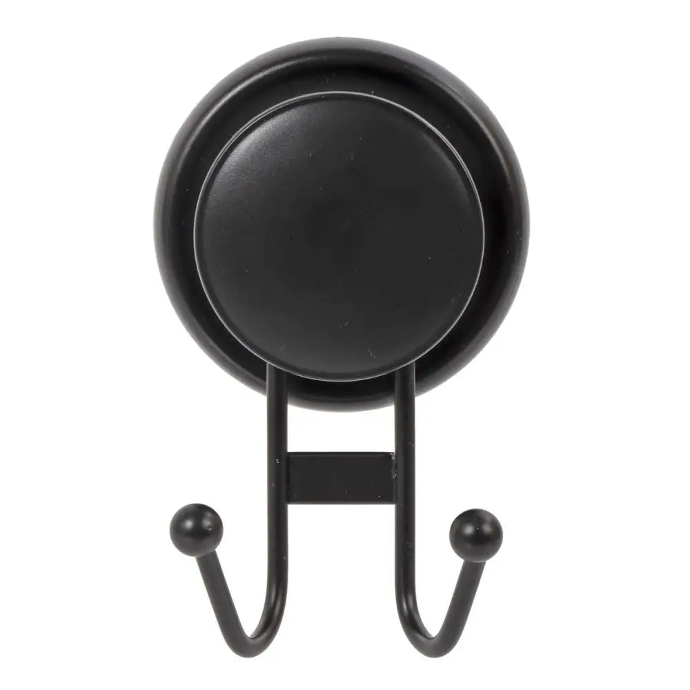 Matte Black Suction Double Hook - PABOOM