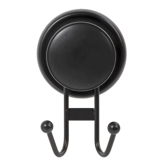 Matte Black Suction Double Hook - PABOOM