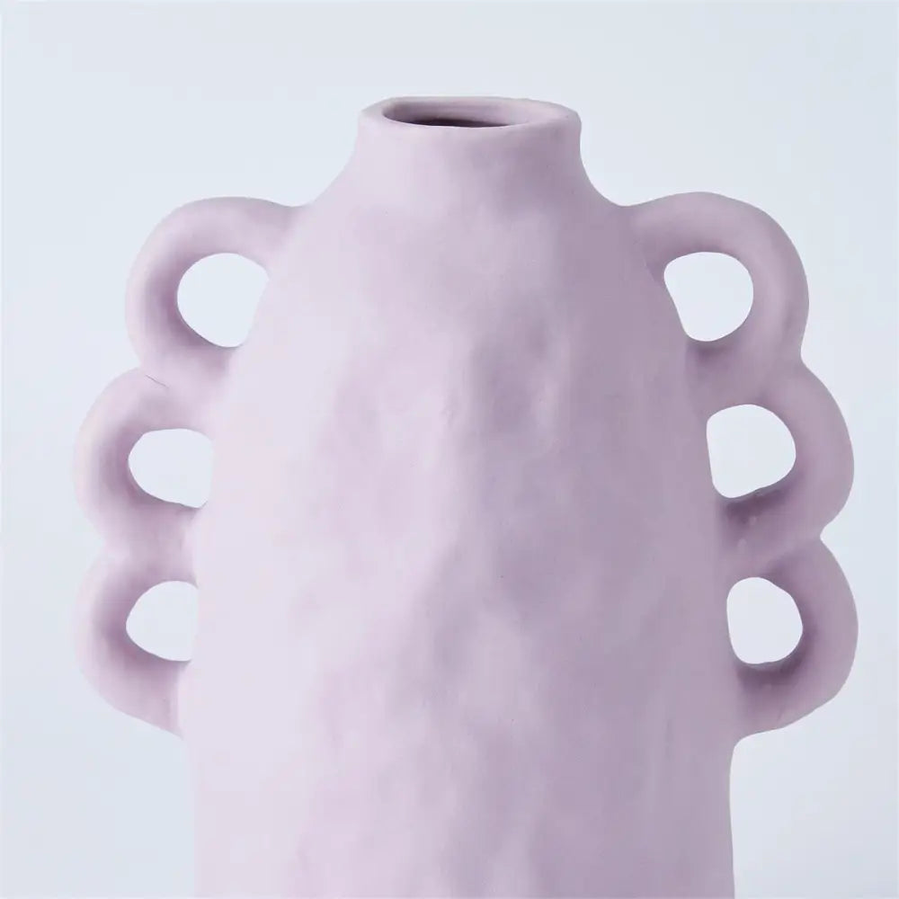 Matte Lavender Vase with Loops - PABOOM