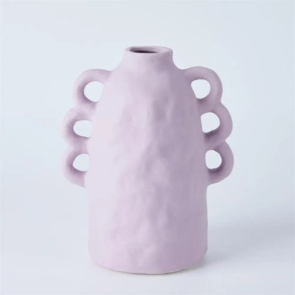 Matte Lavender Vase with Loops - PABOOM