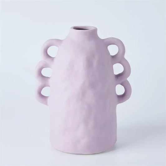 Matte Lavender Vase with Loops - PABOOM