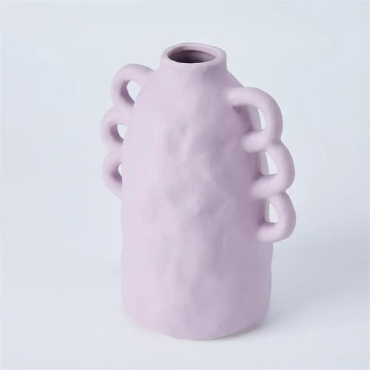 Matte Lavender Vase with Loops - PABOOM