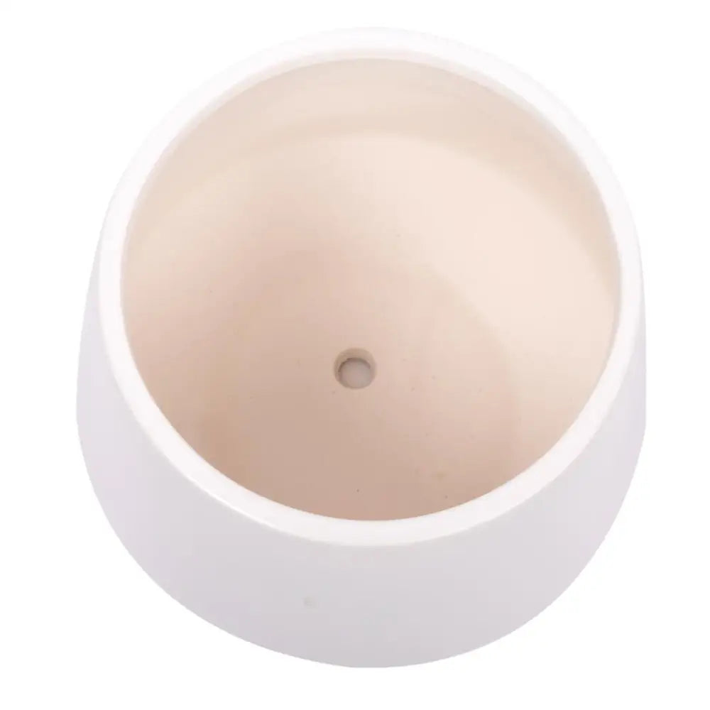 Matte White Planter with Saucer - PABOOM