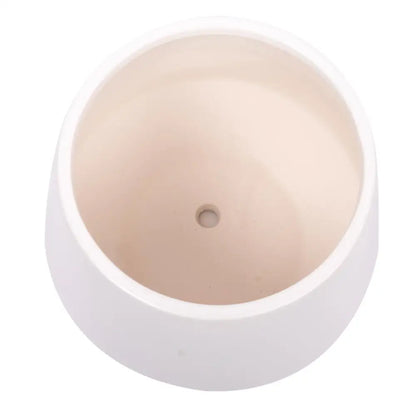 Matte White Planter with Saucer - PABOOM