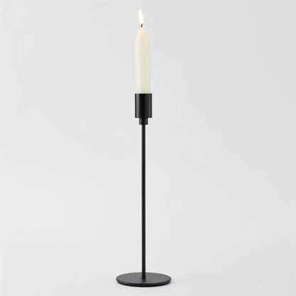 Metal Black Taper Candle Holder - 11"