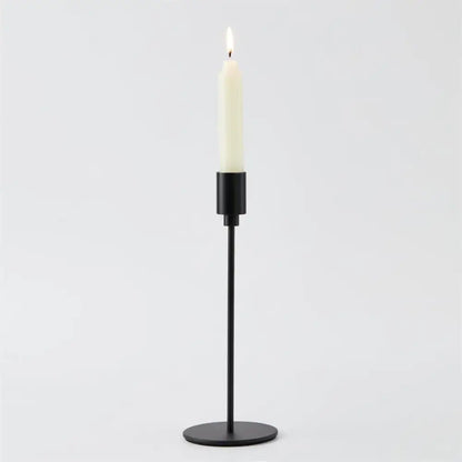 Metal Black Taper Candle Holder - 11"