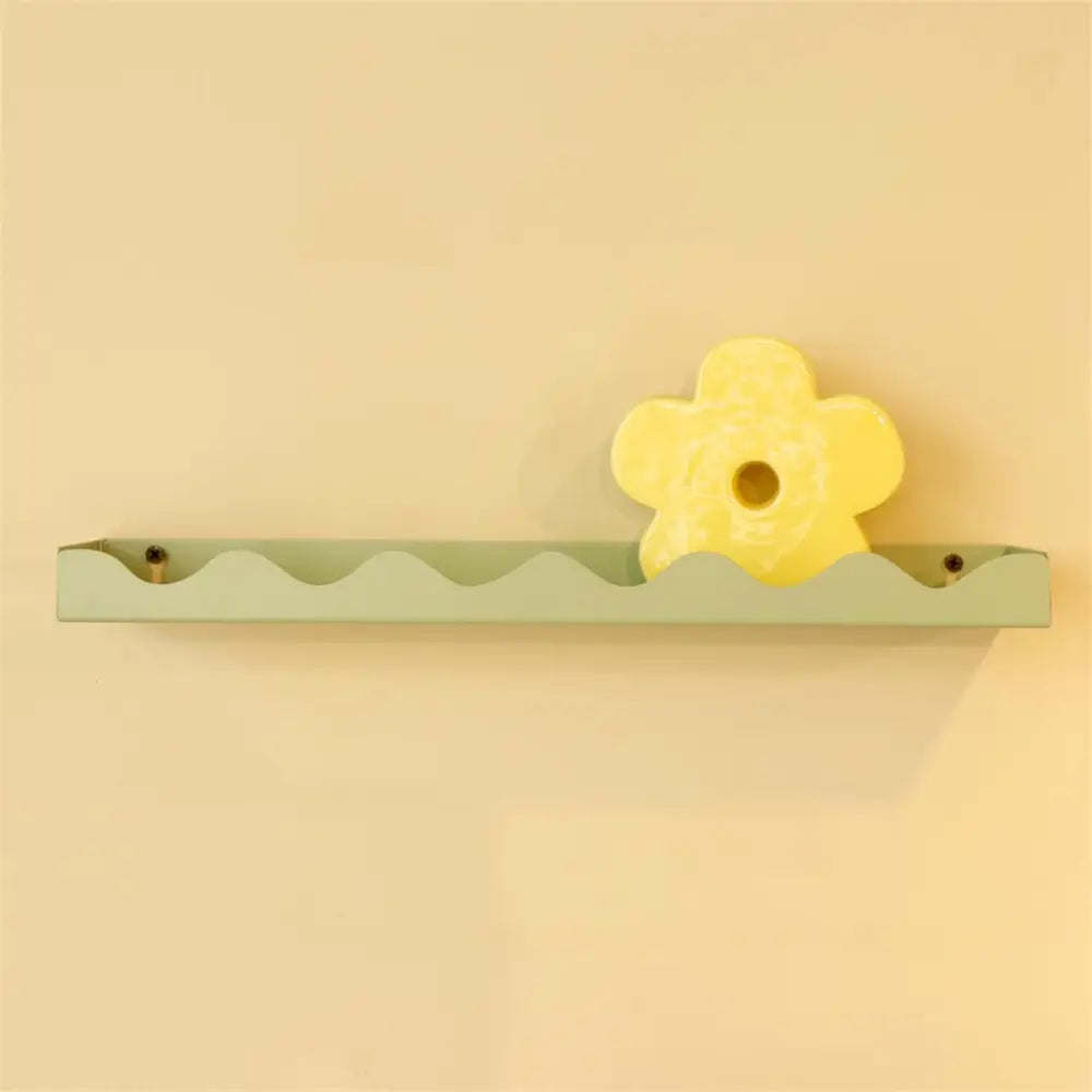 Metal Wiggle Edge Wall Shelf Seafoam - PABOOM