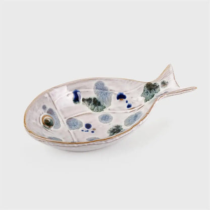 Mottled Glaze Fish Dish - Small
