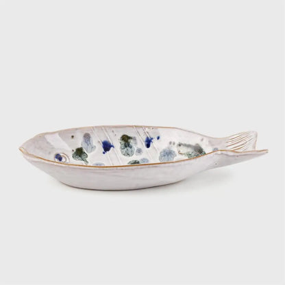 Mottled Glaze Fish Dish - Small