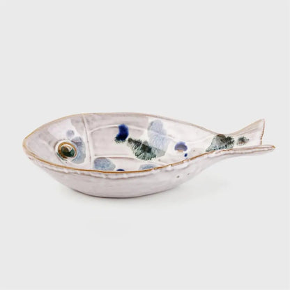 Mottled Glaze Fish Dish - Small