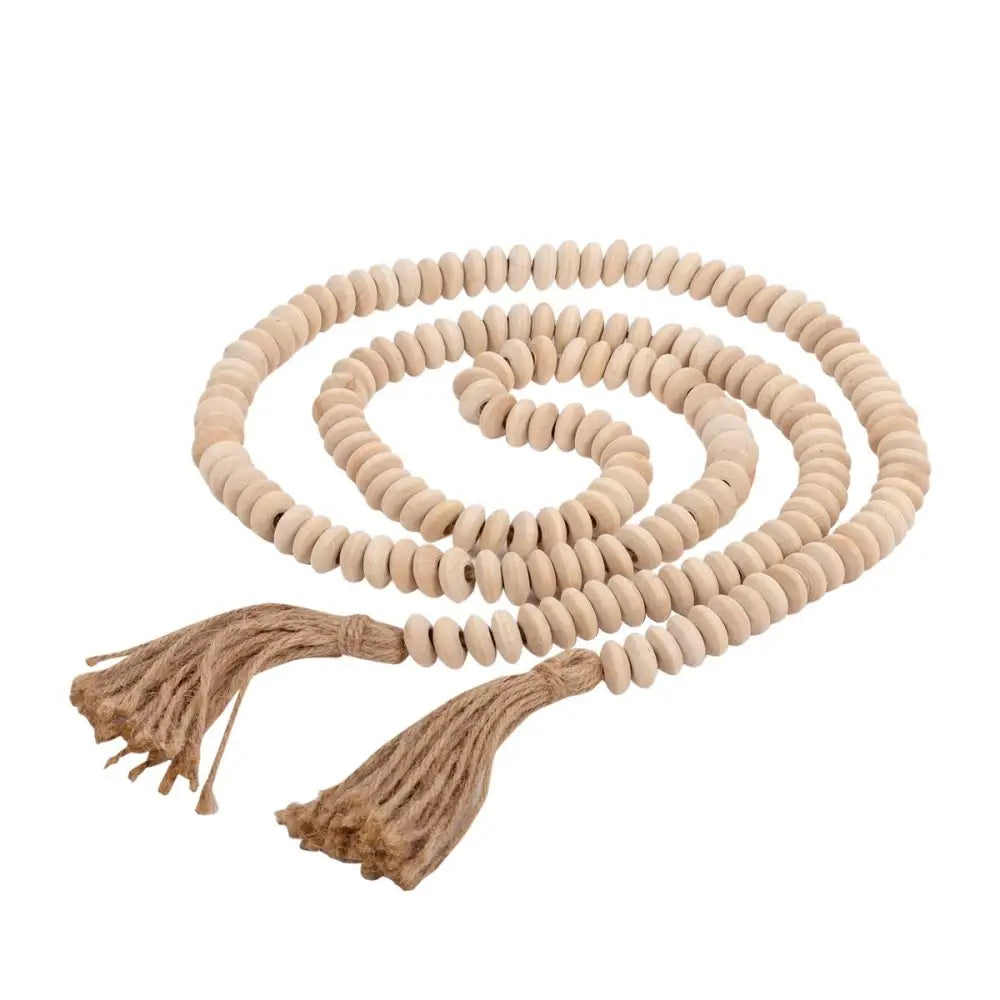 Natural Wood Bead Garland - PABOOM