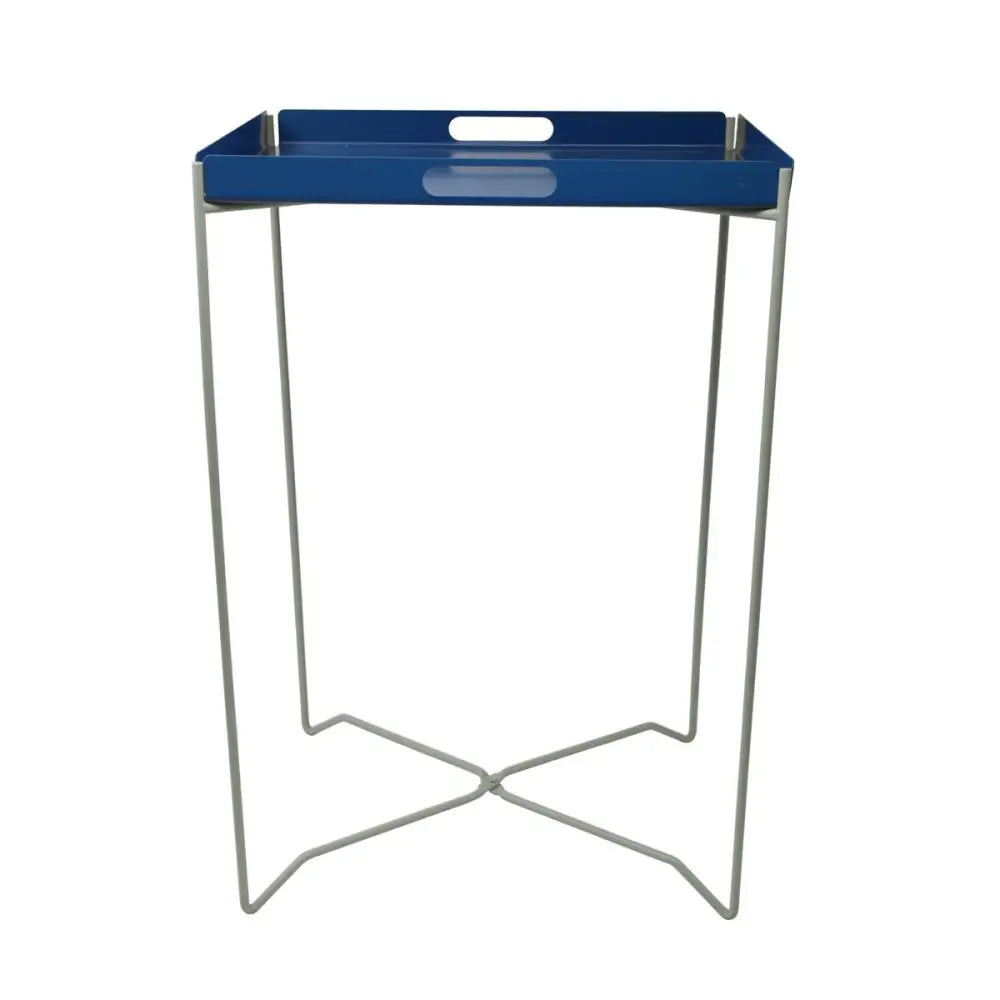 Navy + Seafoam Tray Side Table - PABOOM