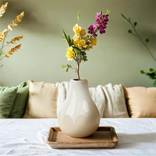 Off Whit Drip Glaze Vase - PABOOM