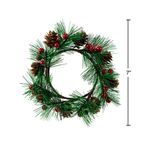 TRUU DESIGN - Pinecone Candle Ring With Berries