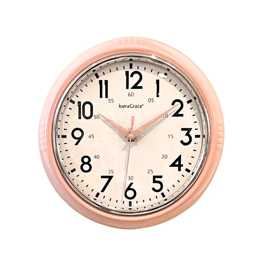 TRUU DESIGN - Pink Chrome Bezel Wall Clock