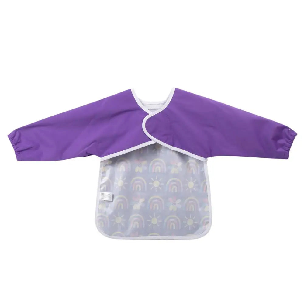 Purple Rainbows Sleeved Bib - PABOOM