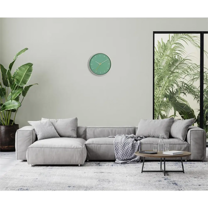 TRUU DESIGN - Reyes Wall Clock Teal + Silver