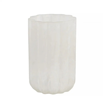TRUU DESIGN - Scalloped Tumbler White Marble Effect