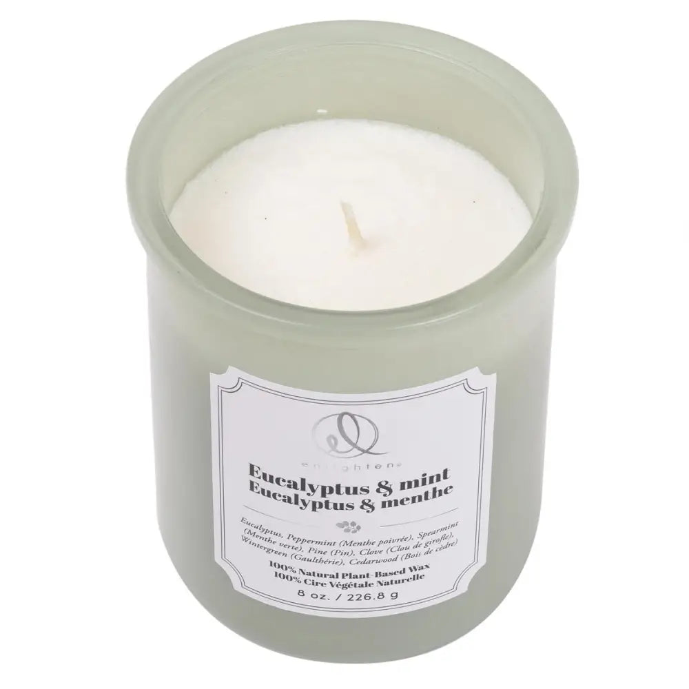 Scented Natural Candles With Cork Lid - Eucalyptus + Mint