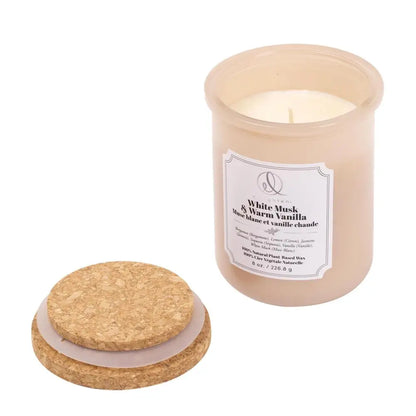 Scented Natural Candles With Cork Lid - Eucalyptus + Mint
